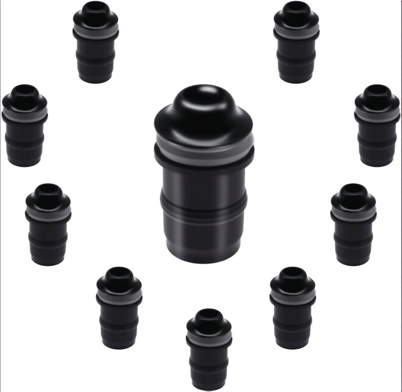 amavoler 10 PCS M5 Motorcycle Windscreen Bolts Screws Kit,Universal Motorcycle CNC Windshield Windscreen Bolt Screw,Works on OEM or Aftermarket Windshields (Black) - Image 1
